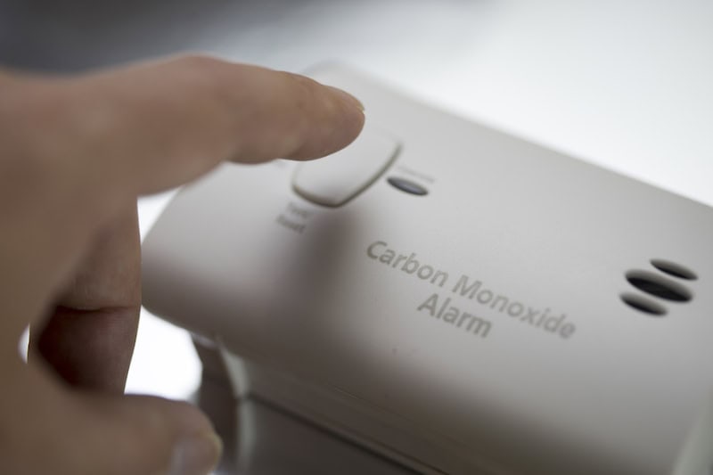 studio shot of carbon monoxide detector.